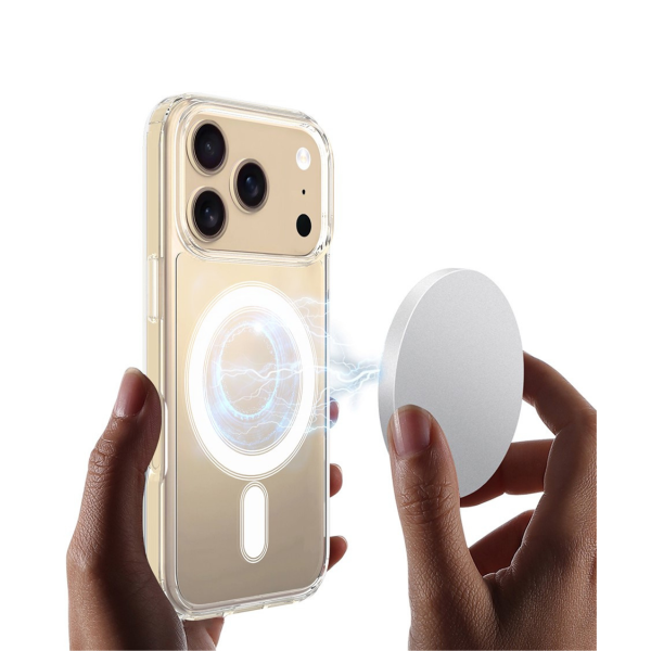 iPhone 18 Pro Transparant MagSafe Hoesje Kristalheldere Bescherming met Magnetische Oplaadondersteuning – foto 4