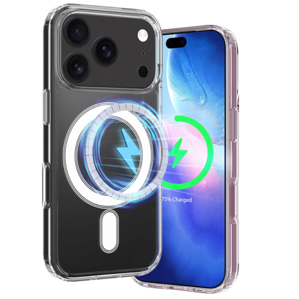 iPhone 18 Pro Transparant MagSafe Hoesje Kristalheldere Bescherming met Magnetische Oplaadondersteuning – foto 2