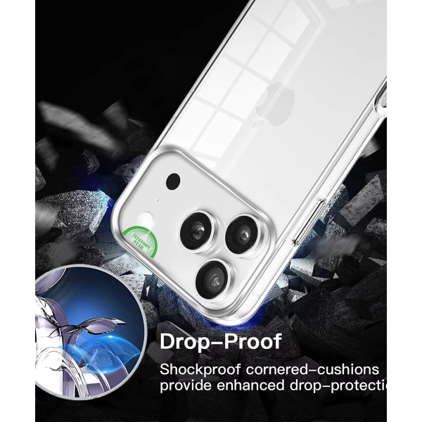 iPhone 17 Pro Clear Case Transparante TPU Back Cover Versterkte met Volledige 360&deg; Bescherming – foto 2