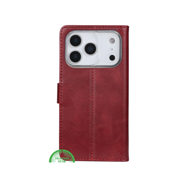 Rood Bookcase Hoesje voor iPhone 17 Pro / Pro Max &ndash; Functionele Bescherming met Stijl – foto 3