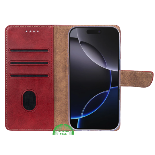 Rood Bookcase Hoesje voor iPhone 17 Pro / Pro Max &ndash; Functionele Bescherming met Stijl – foto 4