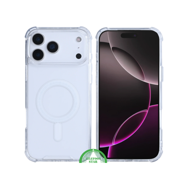 Transparant iPhone 17 Pro / Pro Max Hoesje met MagSafe &ndash; Sterke Backcover – foto 3