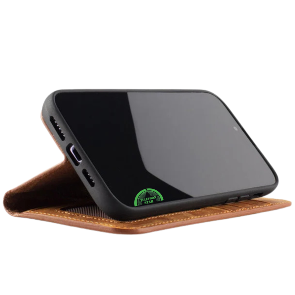 2-in-1 Luxe Bookcase Hoesje Bruin &ndash; Magnetisch iPhone Hoesje – foto 5