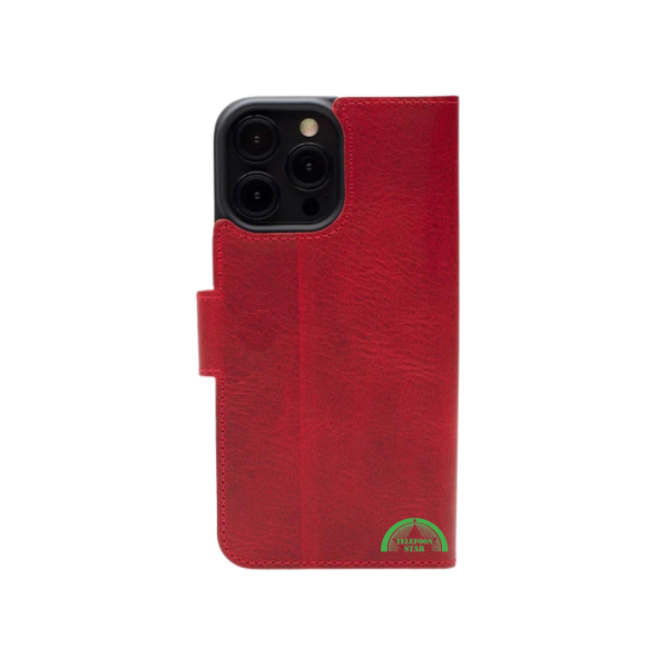 2-in-1 Luxe Bookcase Hoesje Rood &ndash; Magnetisch iPhone Hoesje – foto 2