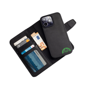 2-in-1 Zwart Bookcase Hoesje iPhone &ndash; Magnetisch Wallet Hoesje