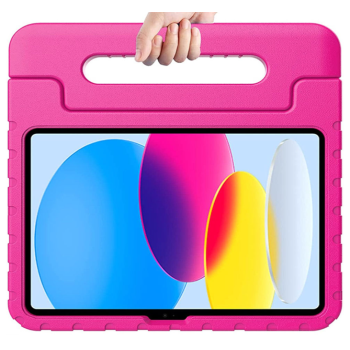 Stevige iPad Kids Hoes Roze &ndash; met handvat en kickstand