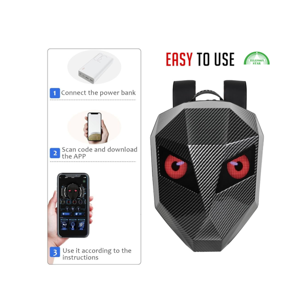 LED Smart Helm &ndash; Met Appbediening en Hartvormige LED Ogen – foto 2