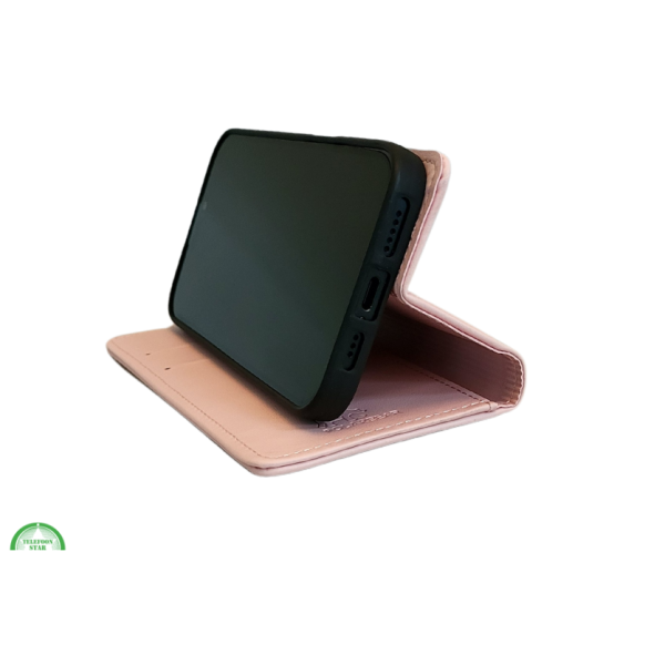 portemonnee licht Roos cover boek case iPhone 16 – foto 7