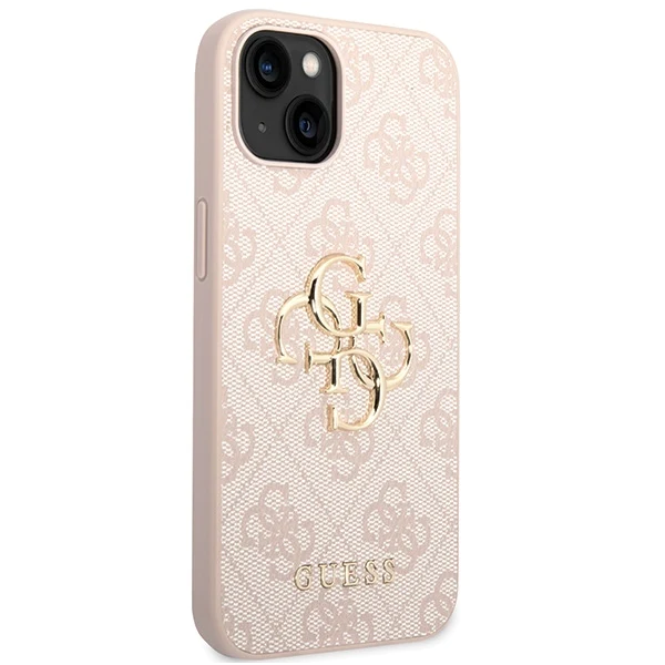 iPhone 15 Hardcase | Guess Gouden Logo | Backcover Roze – foto 2