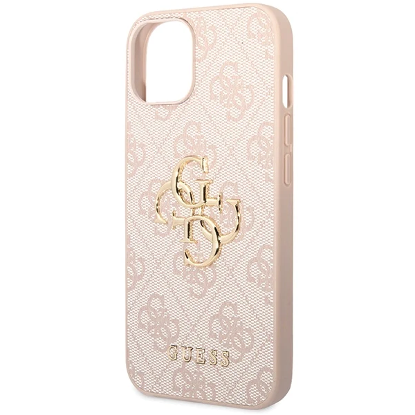 iPhone 15 Hardcase | Guess Gouden Logo | Backcover Roze – foto 3