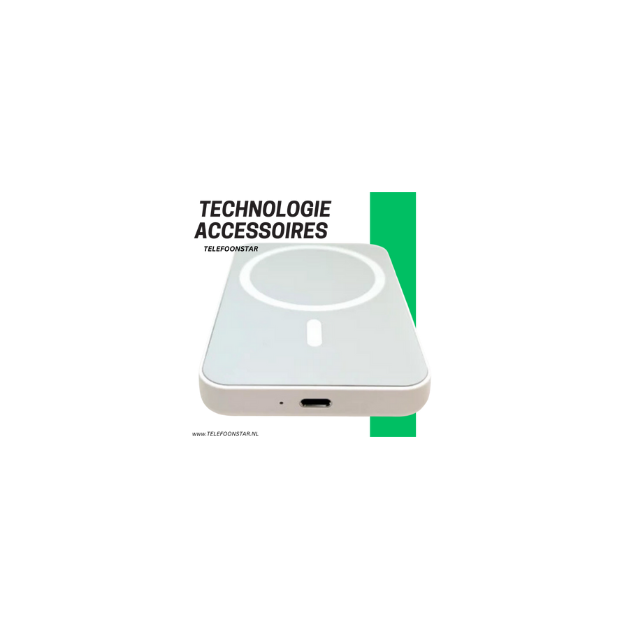 Draadloze Magnetische Powerbank met USB-C Telefoonstar PowerGrip