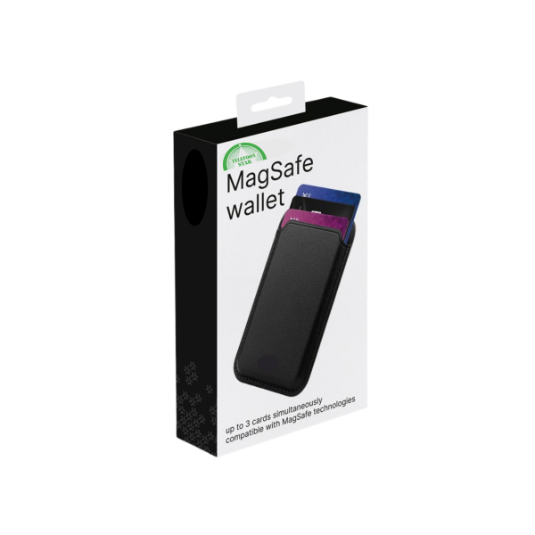 Zwarte MagSafe Wallet &ndash; Magnetische Kaarthouder – foto 2