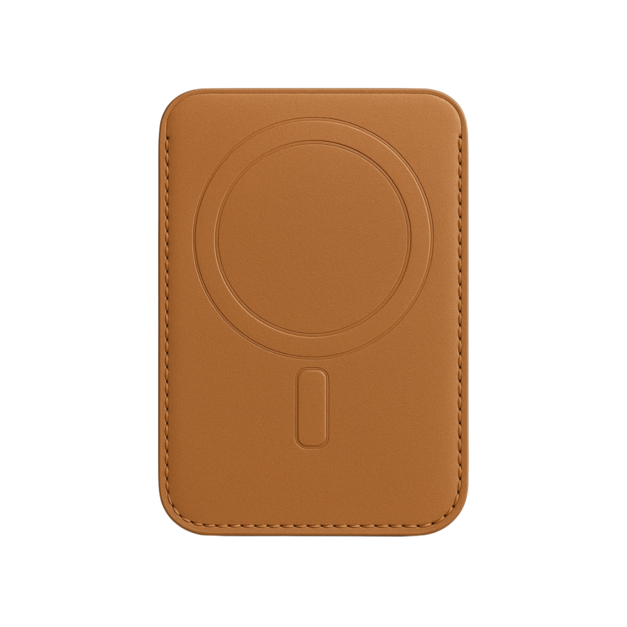Bruine MagSafe Wallet met Ingebouwde Stand &ndash; Kaarthouder met MagSafe