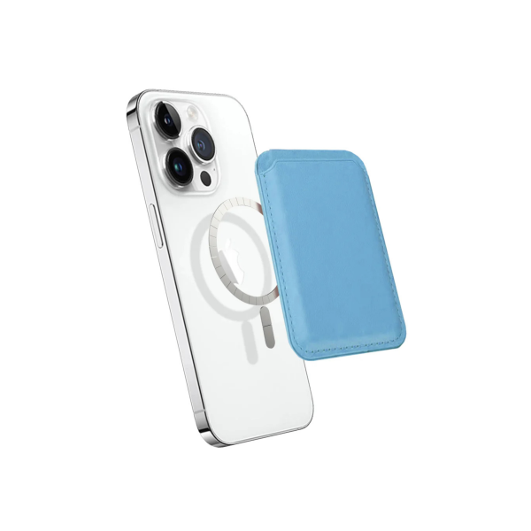 Blauwe MagSafe Wallet &ndash; Magnetische Kaarthouder – foto 2