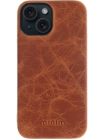 iPhone 15 Plus 100% Leer hoesje | Lederen Backcover | Minimalistisch | Cognac