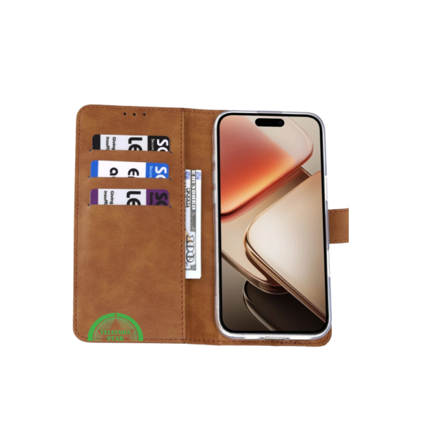 Hoesje voor Motorola G56 Wallet Bookcase Bruin – foto 4