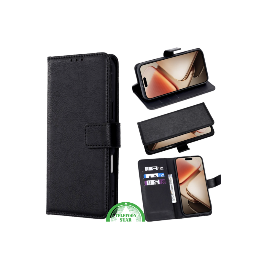 Bookcase Hoesje voor Motorola G86 Zwart