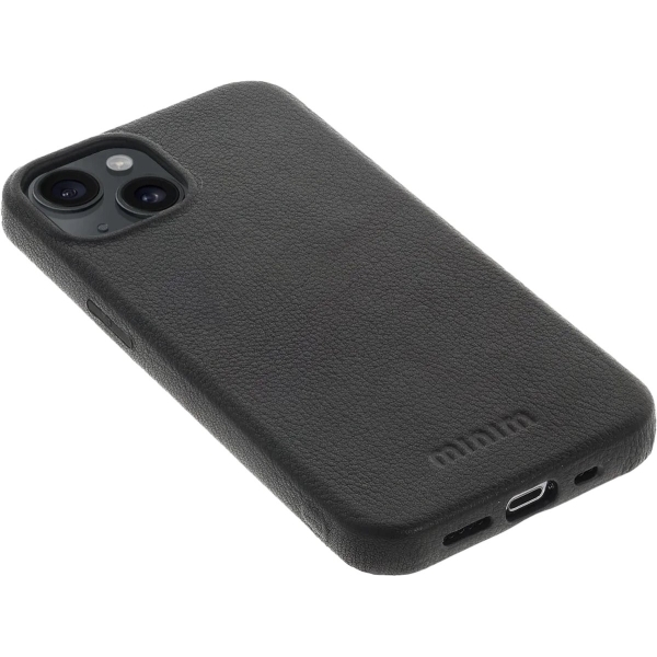 iPhone 15 Plus 100% Leer hoesje | Lederen Backcover | Minimalistisch | Zwart – foto 3