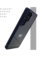 Samsung Galaxy S25 Ultra Hoesje Transparant met Blauwe Randen Schokbestendig & Flexibel
