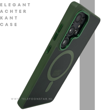 Samsung Galaxy S25 Edge Groen Hoesje Schokbestendige Backcover MagSafe