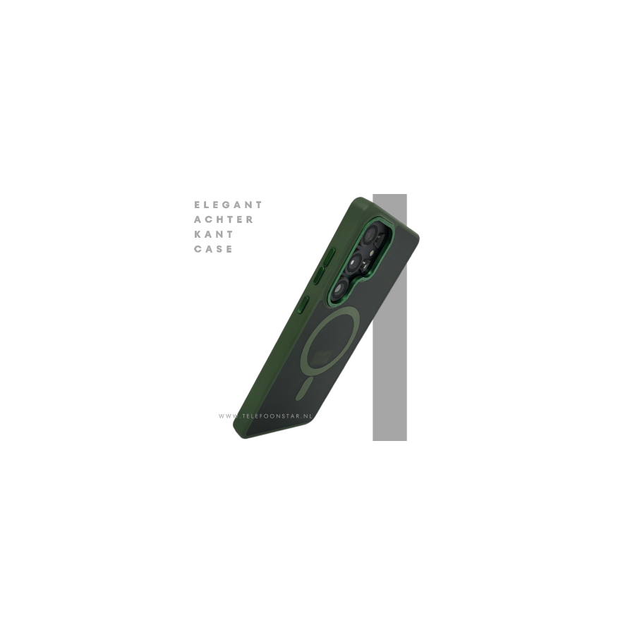 Samsung Galaxy S25 Edge Groen Hoesje Schokbestendige Backcover MagSafe