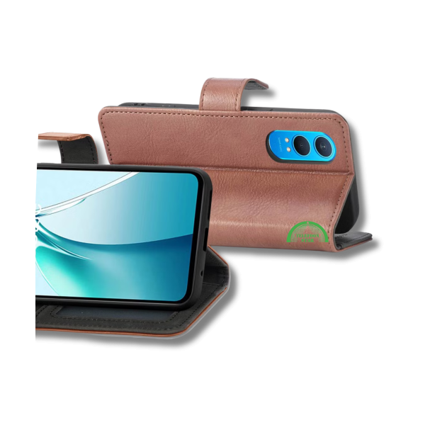 Bookcase Hoesje Bruin OnePlus Nord CE 4 Lite Stevig en comfortabel in de hand – foto 3