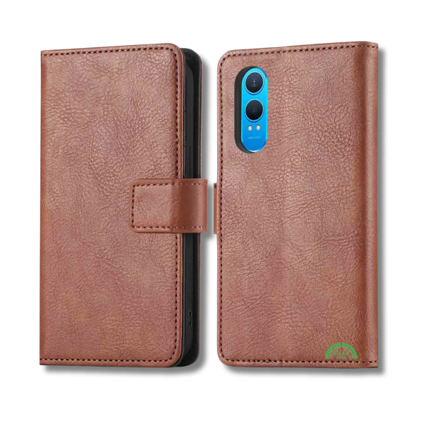Bookcase Hoesje Bruin OnePlus Nord CE 4 Lite Stevig en comfortabel in de hand – foto 2