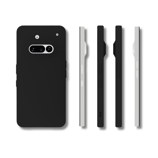 Nothing Phone 3a 5G Hoesje Matte Soft TPU Beschermhoes Zwart – foto 2