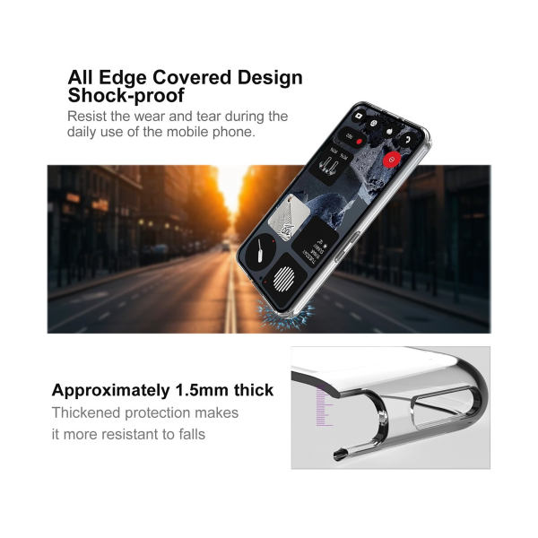 Nothing Phone (3a) Lite 5G Hoesje Transparante Soft TPU Back Cover – foto 4