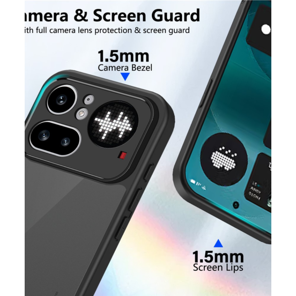 Nothing Phone 4a Pro MagSafe Hoesje Mat Zwart Transparant met Magnetische Ondersteuning – foto 3