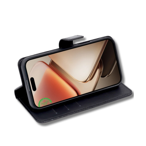 Hoesje voor OnePlus 15R Zwart Bookcase Kunstleer met Pasjeshouder – foto 3