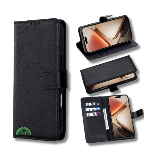 Hoesje voor OnePlus 15R Zwart Bookcase Kunstleer met Pasjeshouder – foto 5