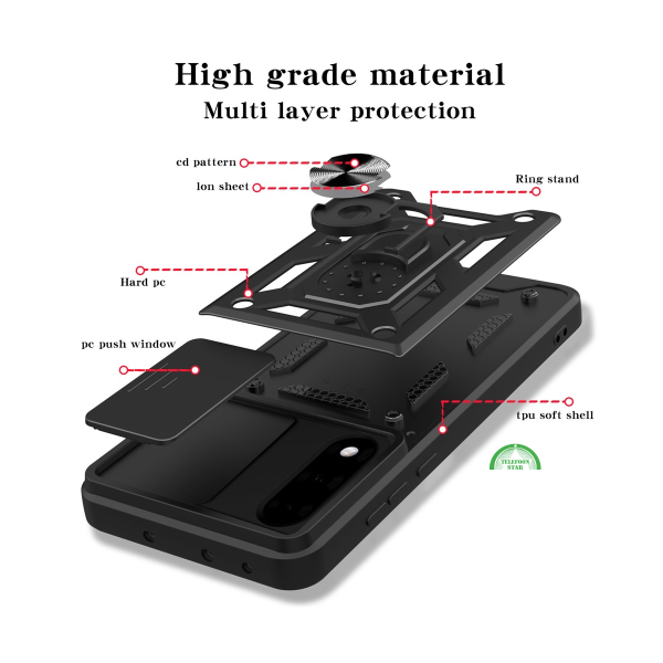 OnePlus Nord CE 5 Armor Ring Hoesje Schokbestendige Bescherming en Slijtvast materiaal – foto 2