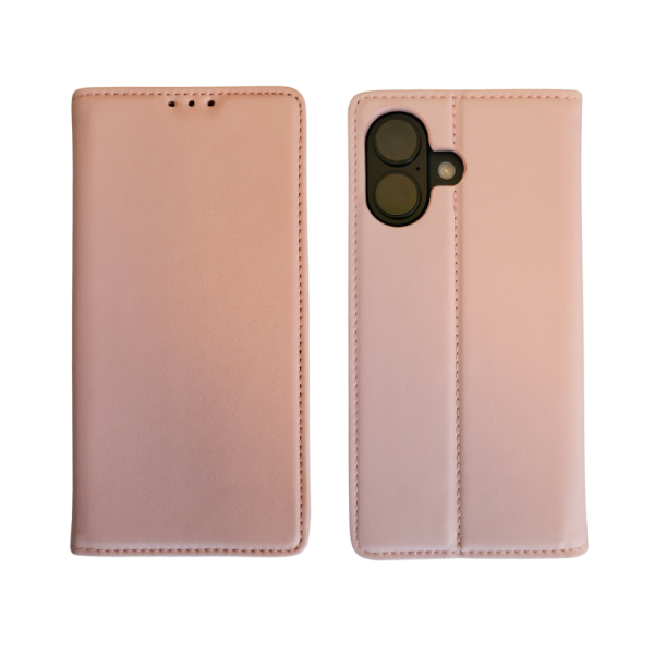 portemonnee licht Roos cover boek case iPhone 16 – foto 8