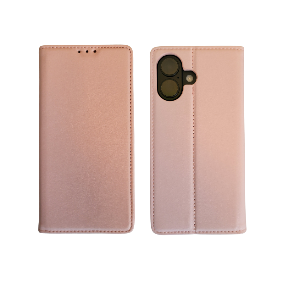 portemonnee licht Roos cover boek case iPhone 16