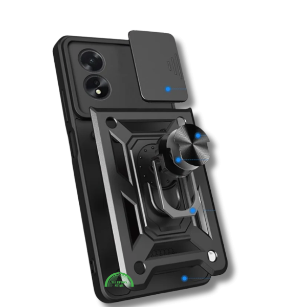 Hoesje voor Oppo A58 4G met Camera-Slider Kickstand – foto 4