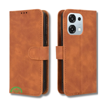 Bookcase Oppo A6 Pro Bruin Stijlvolle Bescherming en strak