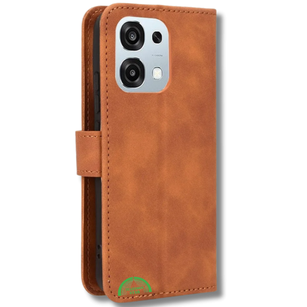 Bookcase Oppo A6 Pro Bruin Stijlvolle Bescherming en strak – foto 3