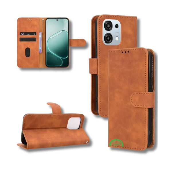 Bookcase Oppo A6 Pro Bruin Stijlvolle Bescherming en strak – foto 4