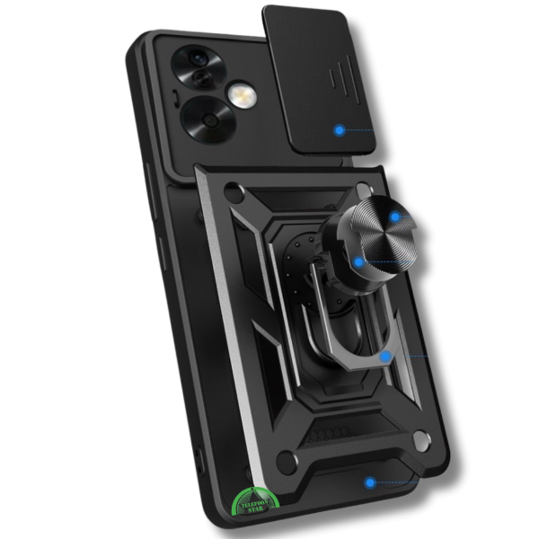 Hoesje voor Oppo A79 Zwart Shockproof stevige sluiting – foto 3