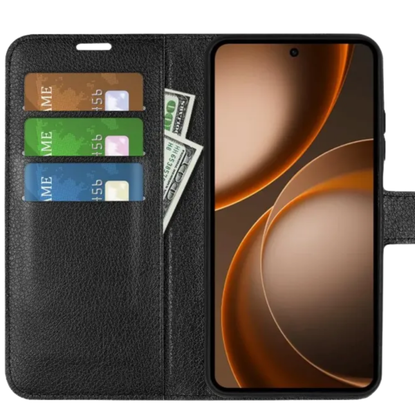 OPPO Find X9 Ultra Bookcase Hoesje Zwart met Pasjeshouder en Magneetsluiting – foto 3