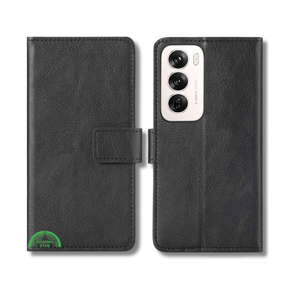 Bookcase Oppo Reno 12 5G Zwart Stijlvolle Bescherming – foto 4