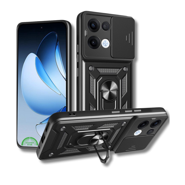 Hoesje voor Oppo Reno 13 5G Zwart Shockproof stevige sluiting – foto 5