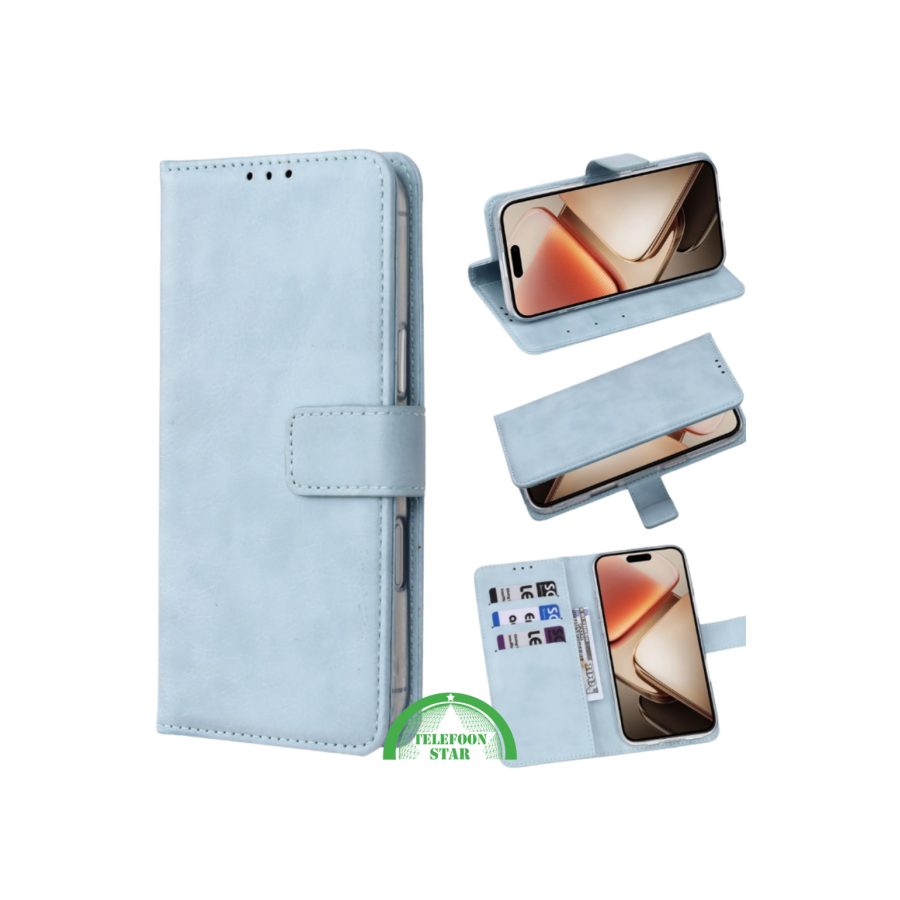  Bookcase Hoesje voor Oppo Reno 14 5G Licht Blauw