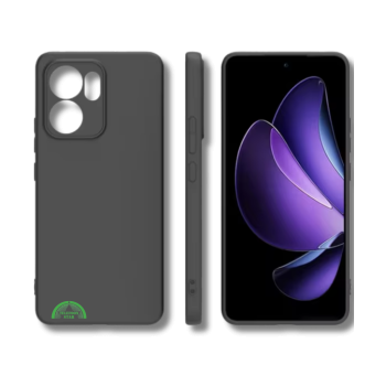 Zwart Hoesje voor Oppo Reno 14 F Silicone Slank