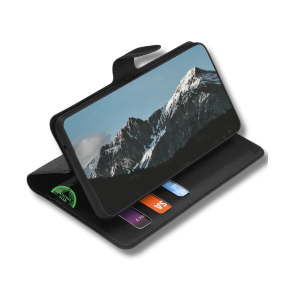 Hoesje voor Oppo Reno 14F Zwart Bookcase Premium kunstleer volledig – foto 3