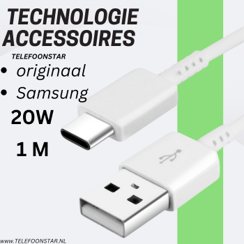Originele Samsung Oplaadkabel Bulk (USB-C) &ndash; 1m Wit &ndash; Snel en Veilig Opladen