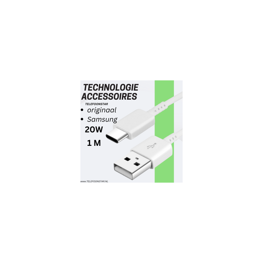Originele Samsung Oplaadkabel Bulk (USB-C) &ndash; 1m Wit &ndash; Snel en Veilig Opladen