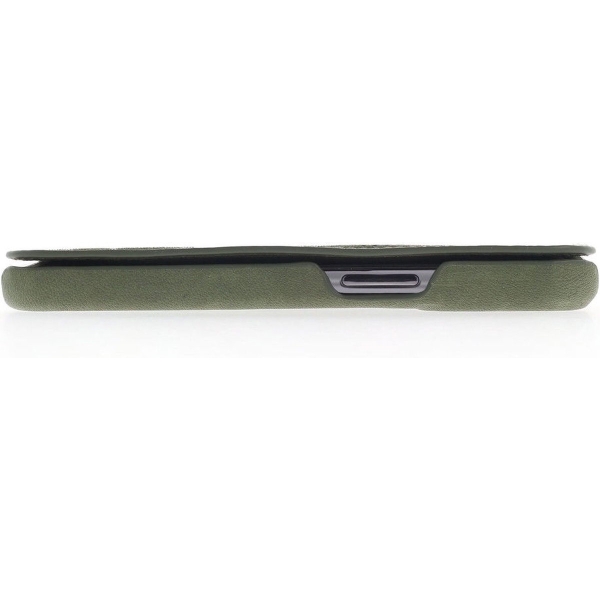 iPhone 15 Pro Max 100% Leer hoesje | Lederen Bookcase | Minimalistisch | Olijfgroen – foto 4