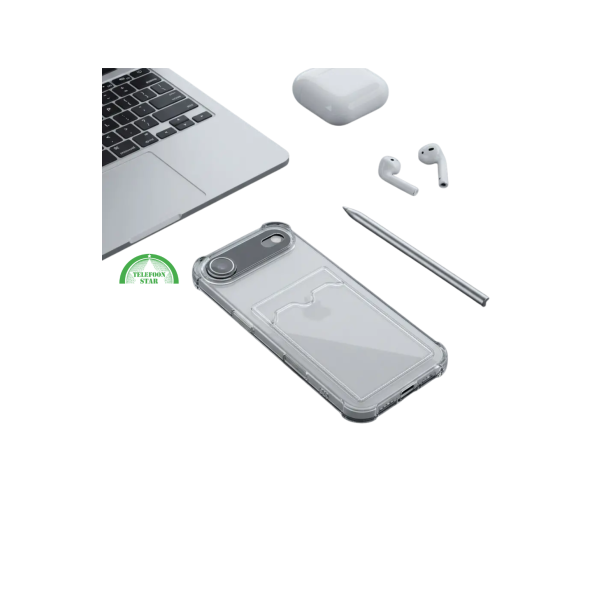 Transparant Hoesje met Kaartvak voor iPhone 17 Air &ndash; Bescherming &amp; Functionaliteit Silicone Slank | Telefoonstar – foto 3